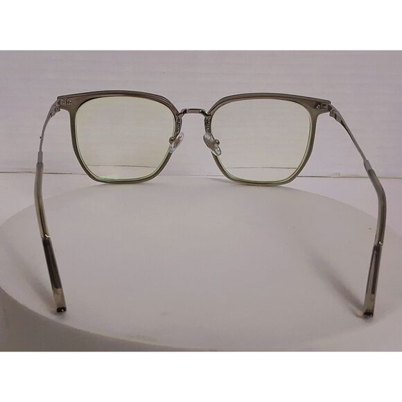 Firmoo ST871 Smoke and Silver Metal and Acetate 53-15-150 Eyeglasses Frames - Picture 6 of 13